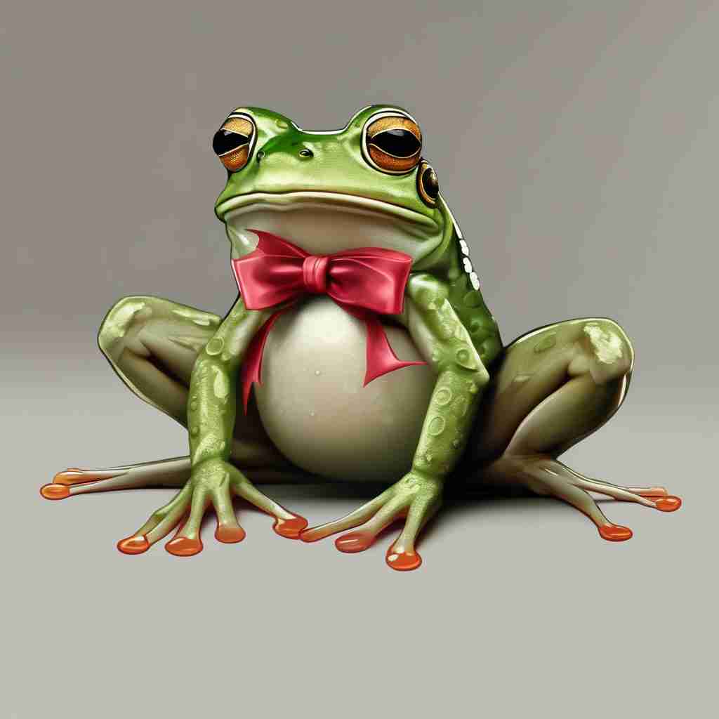 Frog with bow 2